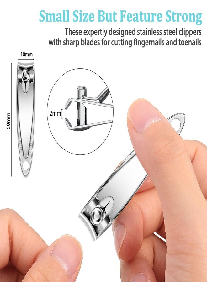 AVERZELLA 30-Pack Fingernail Clippers Pack, Stainless Steel Small Nail Clippers in Bulk, Portable Travel Mini Finger Nail Clippers for Women Men Homeless Care Package Supplies Bulk Set - Image 4